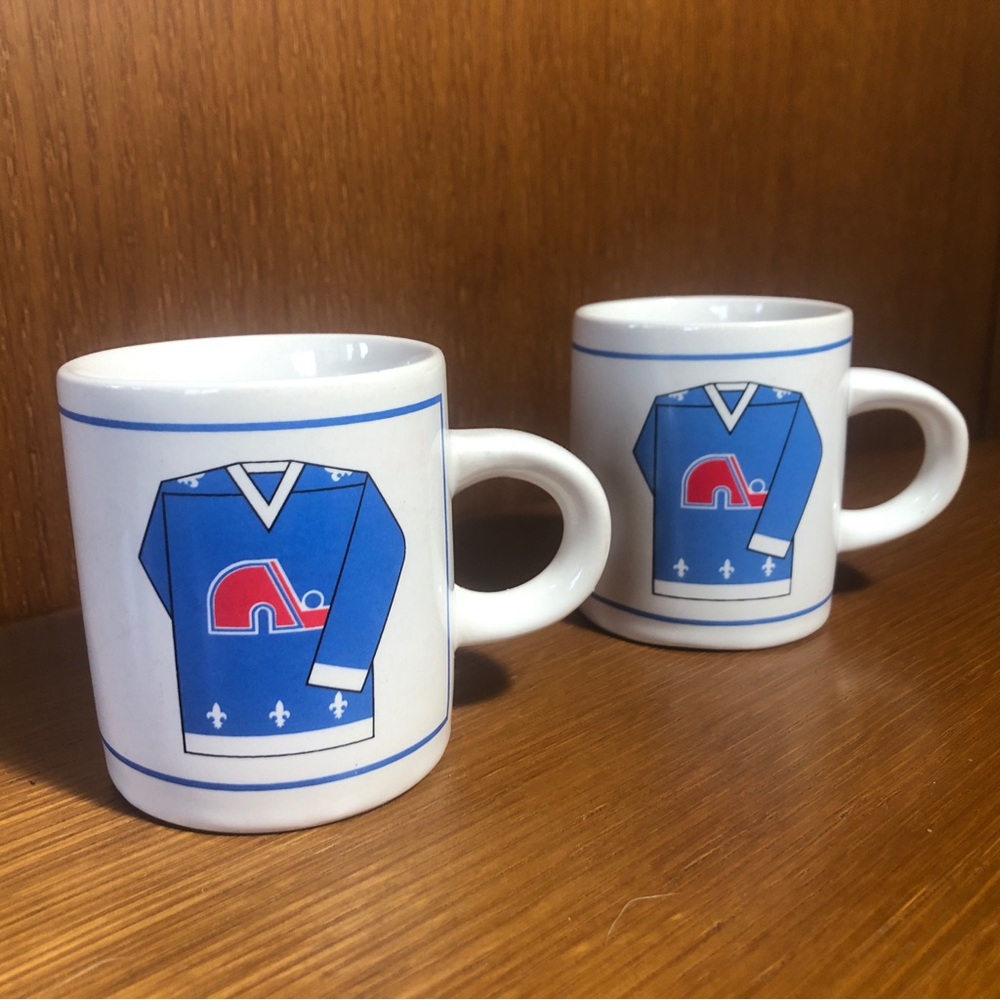 Vintage Quebec Nordiques Mini Mug ✨ 2.5" NHL Giftcraft Korea Hockey Ceramic